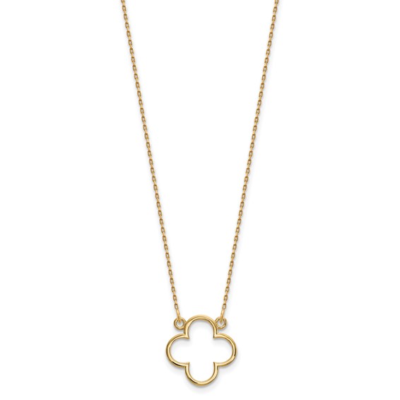 Gold Quatrefoil Necklace
