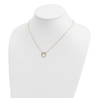 14K Yellow Gold Polished Open Quatrefoil Design Necklace, 18" view 4