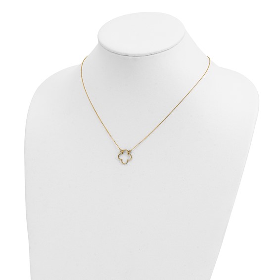 Gold Quatrefoil Necklace