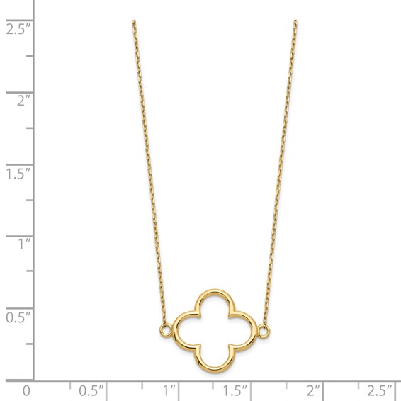 Gold Quatrefoil Necklace