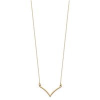 14K Polished 18 Inch V-Necklace view 2