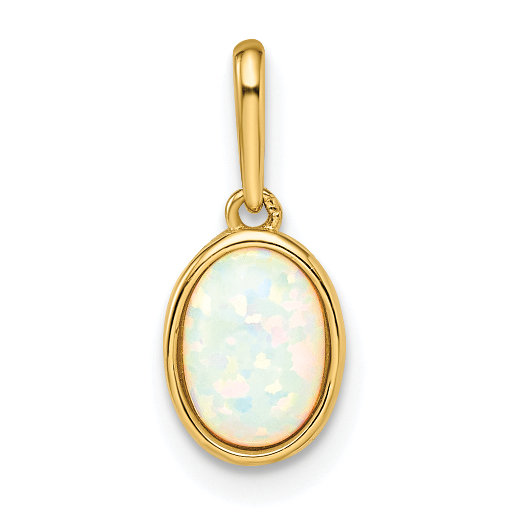 14k Lab Created Opal Pendant (XP5302OP)