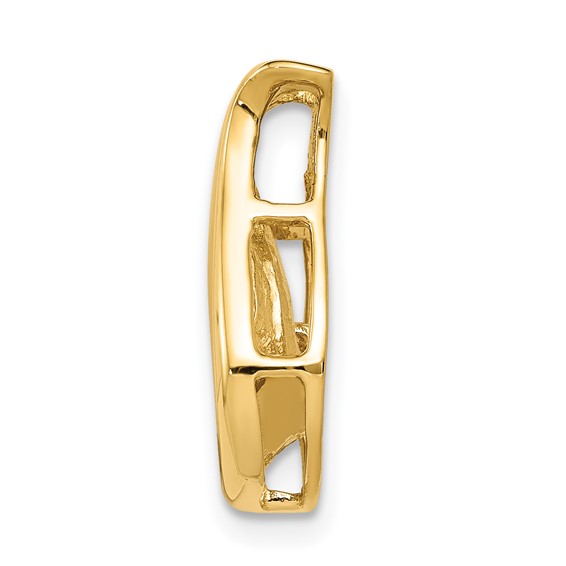 Gold Polished Diamond Slide Pendants