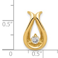 14K Yellow Gold Complete 3.4mm Aaa Diamond Teardrop-Shape Chain Slide view 3