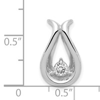 14K White Gold Complete 3.4mm VS Diamond Teardrop-Shape Chain Slide view 2
