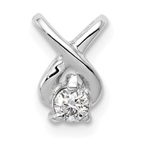 14K White Gold Complete 2.9mm a Diamond Chain Slide view 1