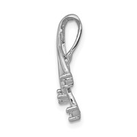 14K White Gold Complete 3-1.6mm Aaa Diamond Twisted Chain Slide view 2