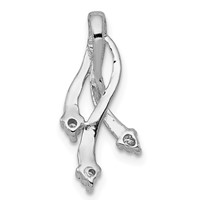 14K White Gold Complete 3-1.6mm Aaa Diamond Twisted Chain Slide view 4