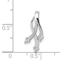 14K White Gold Complete 3-1.6mm Aaa Diamond Twisted Chain Slide view 3