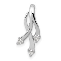 14K White Gold Complete 3-1.6mm Aaa Diamond Twisted Chain Slide view 1