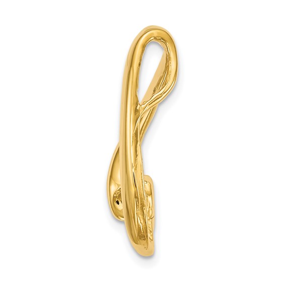 14k 4mm Round Stone Chain Slide Mounting