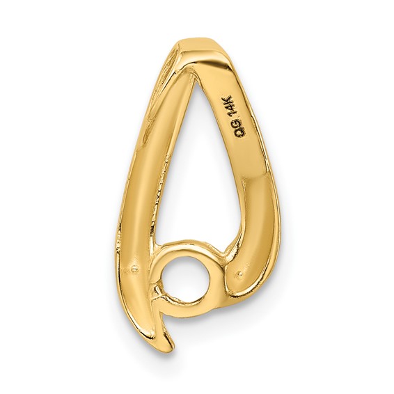 14k 4mm Round Stone Chain Slide Mounting