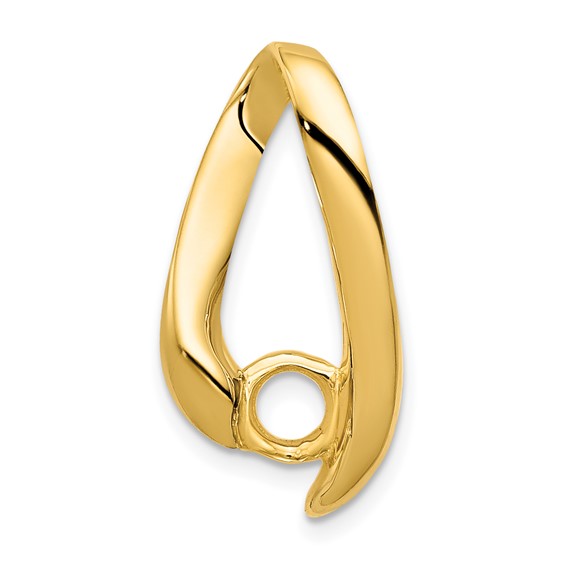 14k 4mm Round Stone Chain Slide Mounting