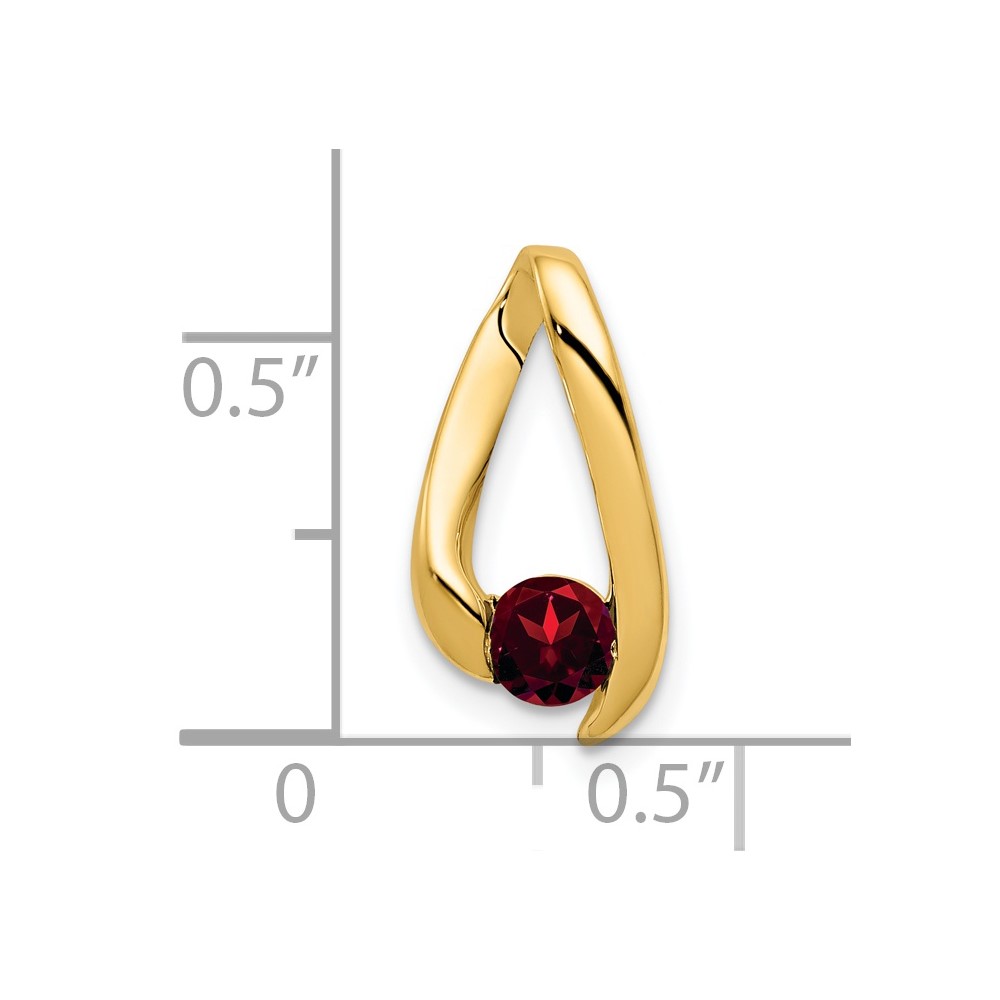 14k 4mm Garnet pendant (XP948GA)