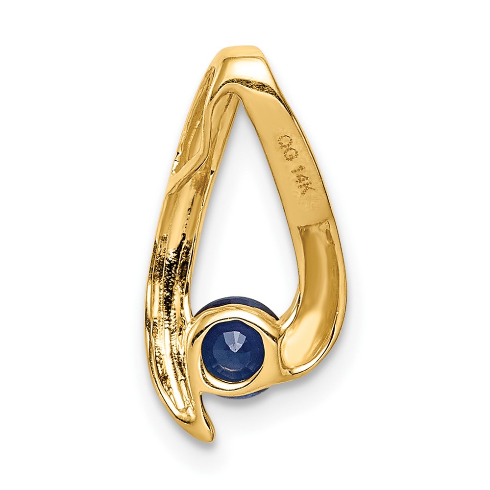 14k 4mm Round Sapphire Chain Slide (XP948S)