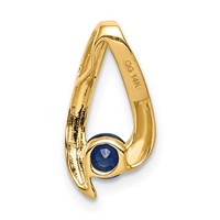 14K 4mm Yellow Gold Round Sapphire Chain Slide view 4