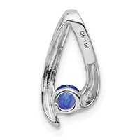 14K White Gold 4mm Round Tanzanite Chain Slide view 4