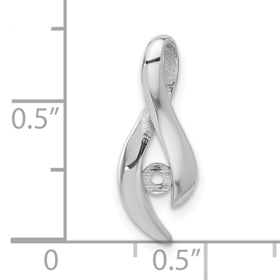 14k White Gold 3mm Round Stone Mounting