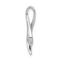 14K White Gold 3mm Ruby Ribbon Slide Fits Up to 4mm Fancy Omega view 2