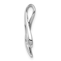 14K White Gold 3mm Sapphire Ribbon Slide Fits Up to 4mm Fancy Omega view 2