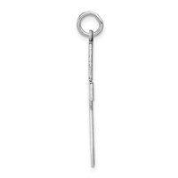 14K White Gold Laser Designed Cross Pendant view 2