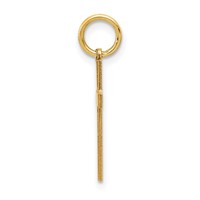 14K Yellow Gold Laser Designed Cross Charm view 2