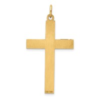 14K Yellow Gold Laser Designed Cross Pendant view 4