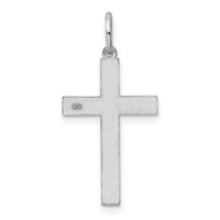14K White Gold Laser Designed Cross Pendant view 4