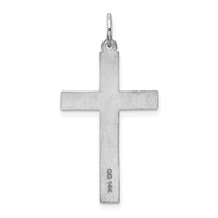 14K White Gold Laser Designed Cross Pendant view 4