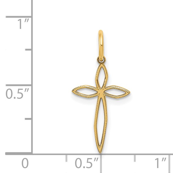 Gold Open Cross Pendant