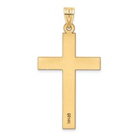 14K Sandblasted Cross Pendant view 4