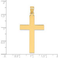 14K Sandblasted Cross Pendant view 3