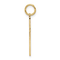 14K Yellow Gold Laser Designed Cut-out Cross Charm view 2