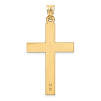 14K Sandblasted Cross Pendant view 4