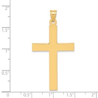 14K Sandblasted Cross Pendant view 3