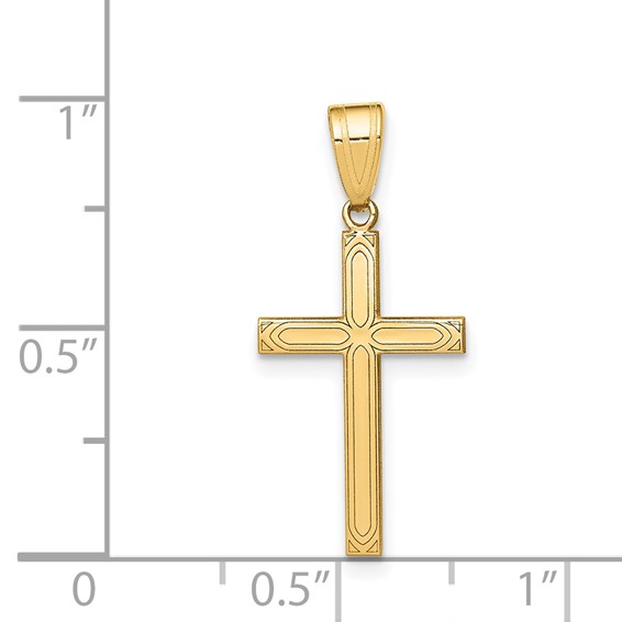 Gold Latin Cross Pendant