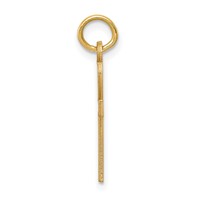 14K Yellow Gold Laser Designed Ankh Cross Charm view 2