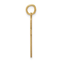 14K Yellow Gold Laser Designed Ankh Cross Charm view 2