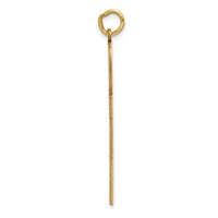 14K Yellow Gold Laser Designed Ankh Cross Pendant view 2
