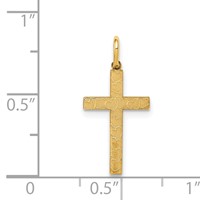 14K Yellow Gold Laser Designed Cross Charm view 3