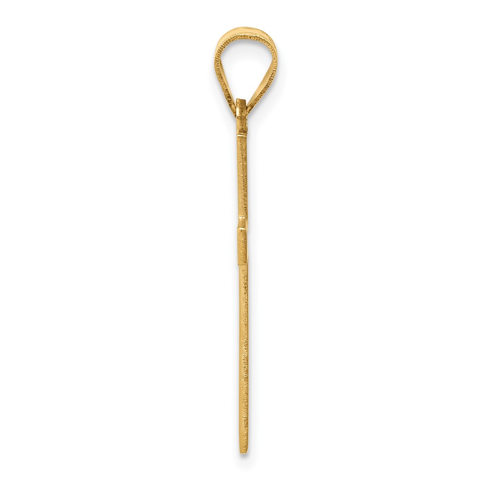 14k Florentine Satin Cross Pendant (XR111)