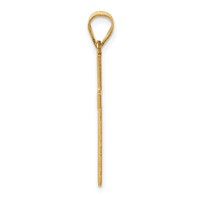14K Florentine Satin Cross Pendant view 2