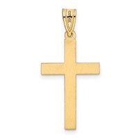 14K Florentine Satin Cross Pendant view 4