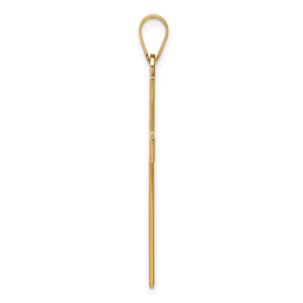 14k Florentine Satin Cross Pendant (XR112)