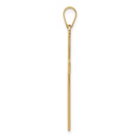 14K Yellow Gold Florentine Satin Cross Pendant view 2