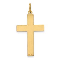14K Laser Designed Ichthus Cross Pendant view 4