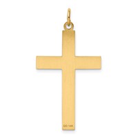 14K Yellow Gold Laser Designed Ichthus Cross Charm view 4
