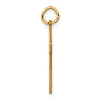 14K Yellow Gold Laser Designed Ichthus Cross Charm view 2