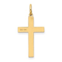 14K Yellow Gold Laser Designed Ichthus Cross Charm view 4
