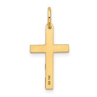 14K Yellow Gold Laser Designed Ichthus Cross Charm view 4